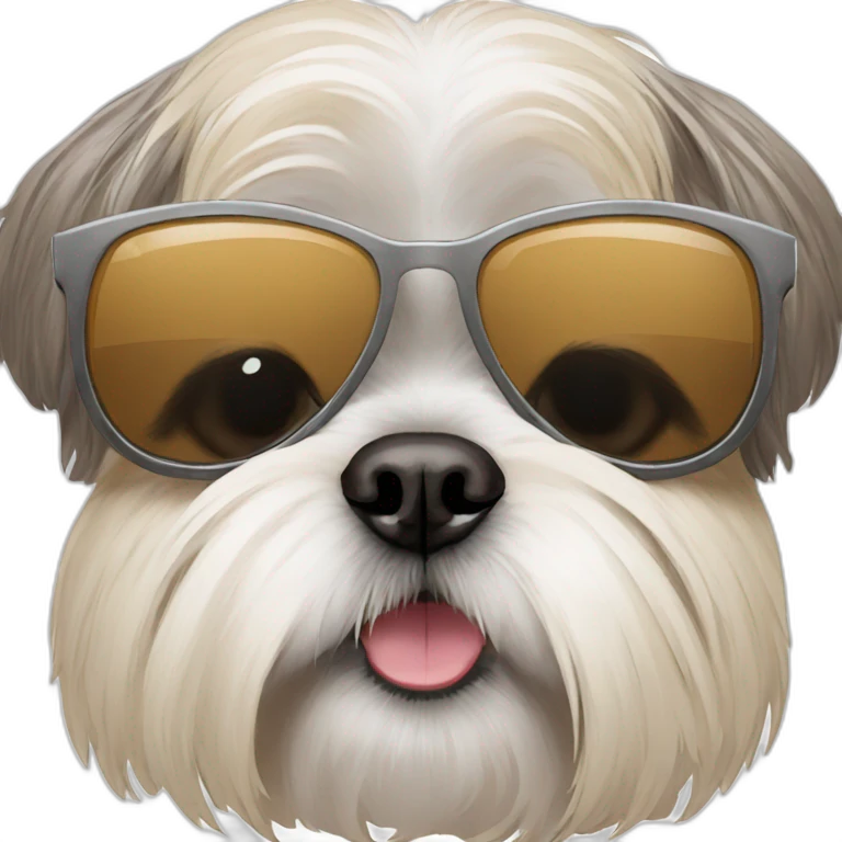 Shih tzu wearing sunglasses  emoji