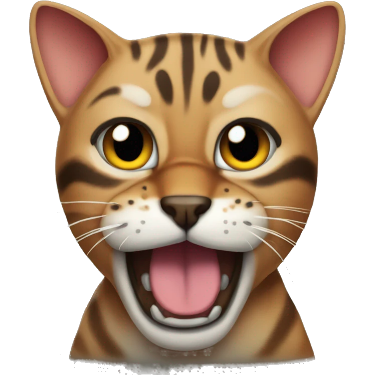 Angry Bengal cat emoji