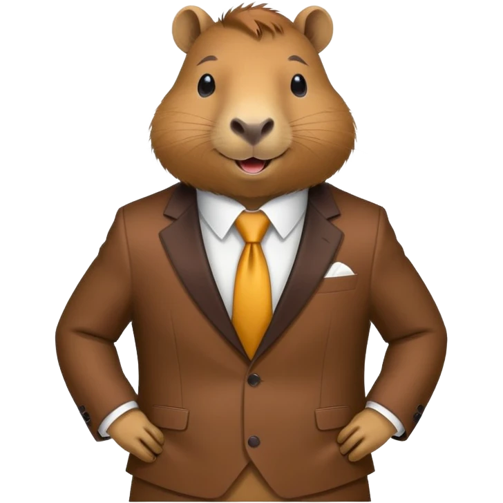 Capybara in suit emoji