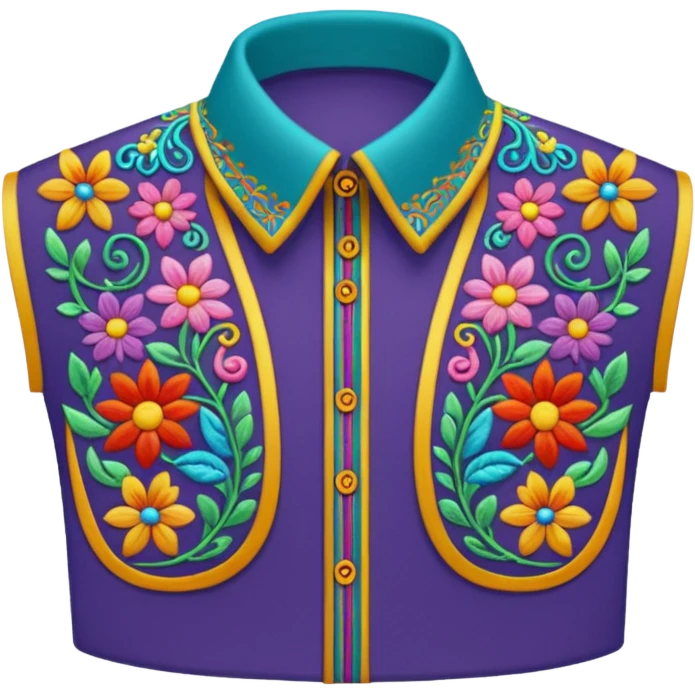 decorative colorful shirt collar emoji