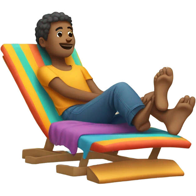 Relaxing with flip flops emoji