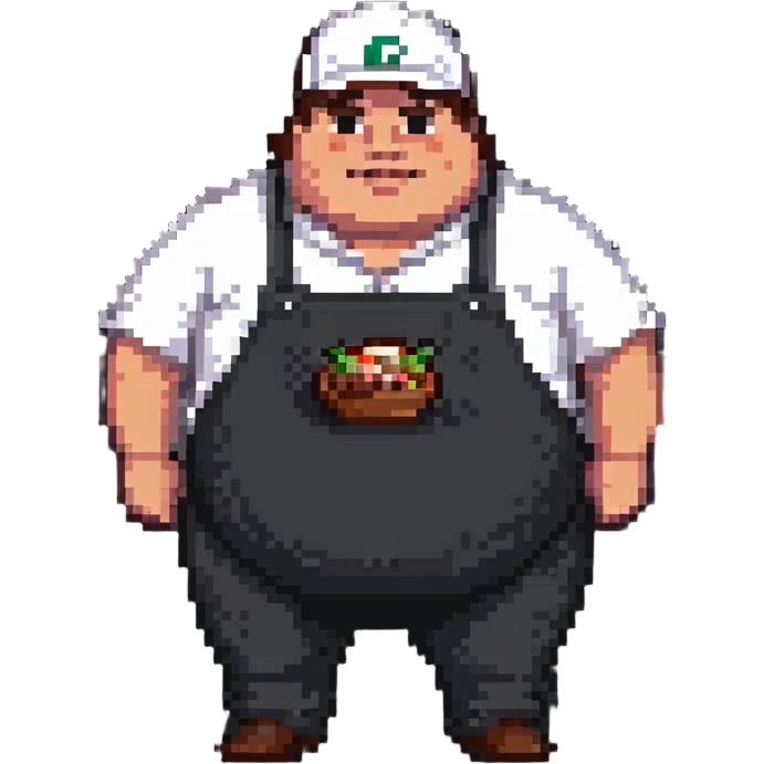 fat chipotle worker pixel art emoji