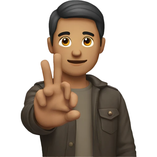 Men showing hand left side emoji