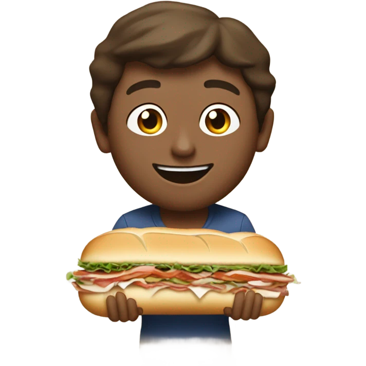 Peter cancroe eating jersey mikes emoji