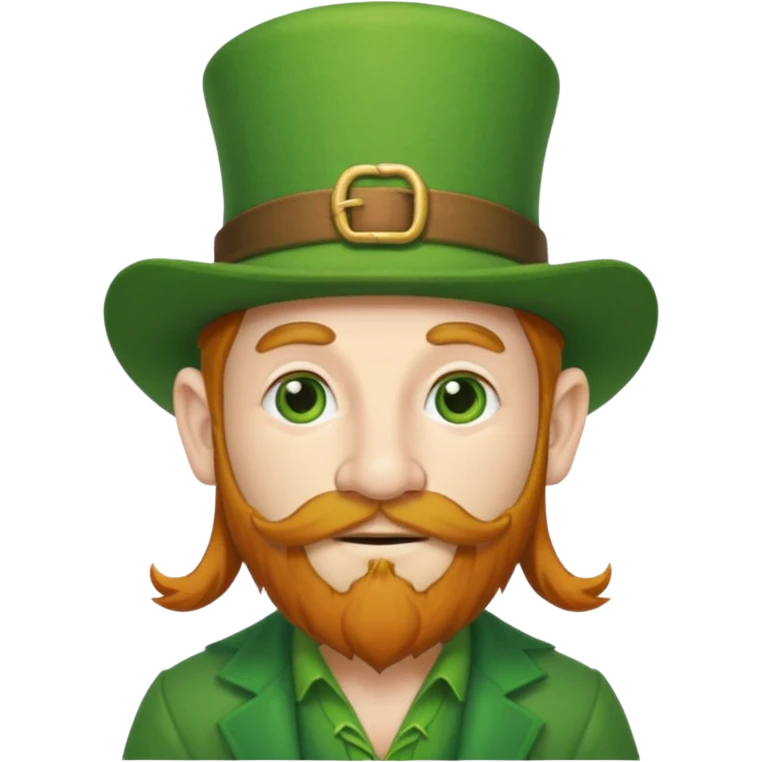hippy leprechaun with thin mustache emoji