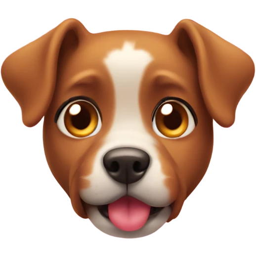 A dog with heart eyes cartoon emoji