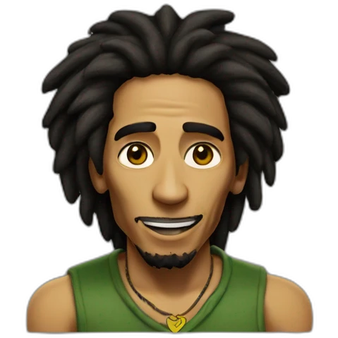 Bob Marley heart eyes emoji