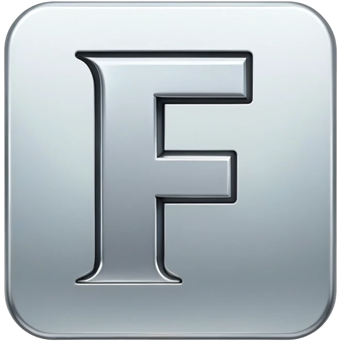 Font setting icon with letter F emoji