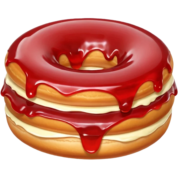 Jelly filled donut emoji