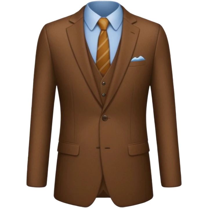 Give me a brown suit with stick just the clothes  emoji