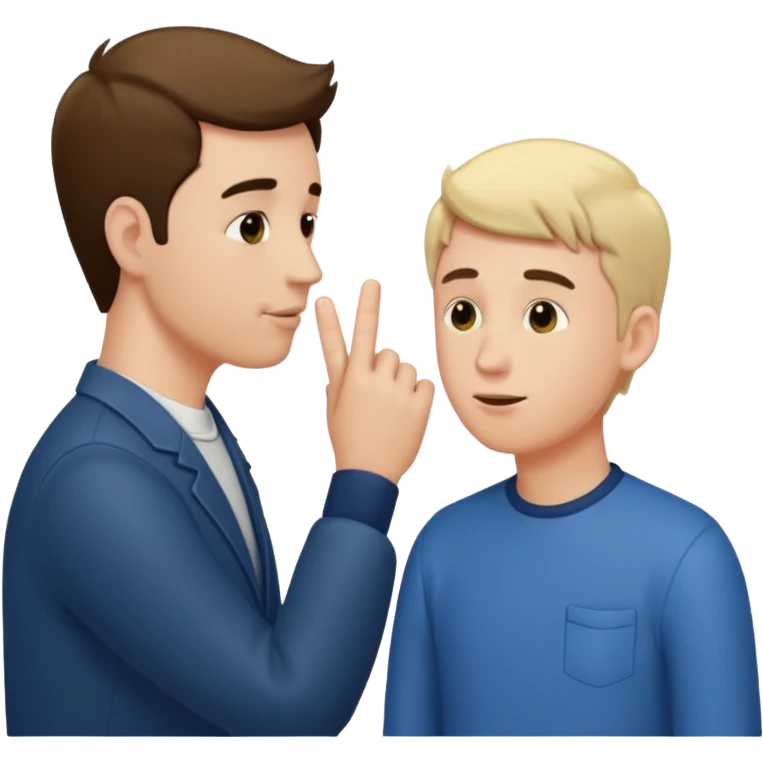 Guy whistling at another guy while he holds his boyfriends hand emoji
