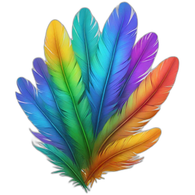 rainbow bird feathers emoji