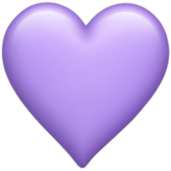 lavender color heart ios emoji