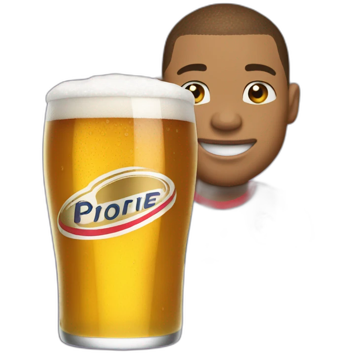 Mbappe drink beer emoji