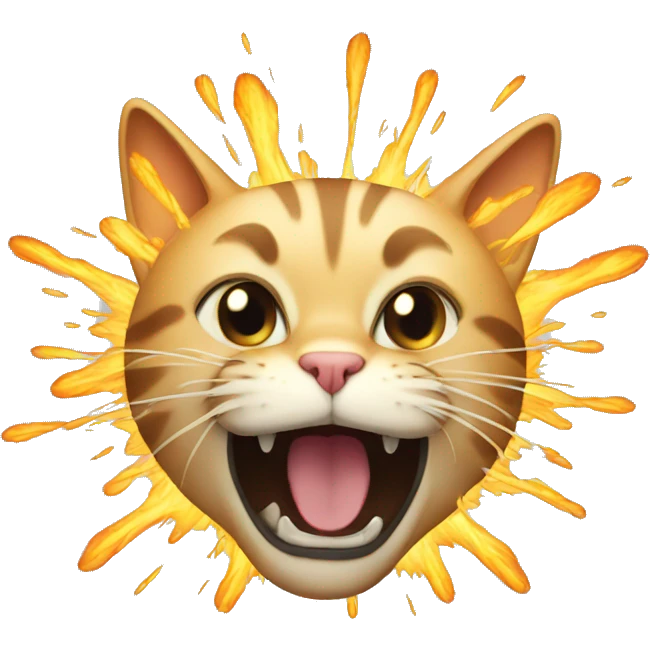 Cat emoji exploding head emoji