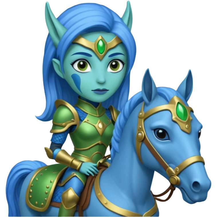 lady alien on horse emoji