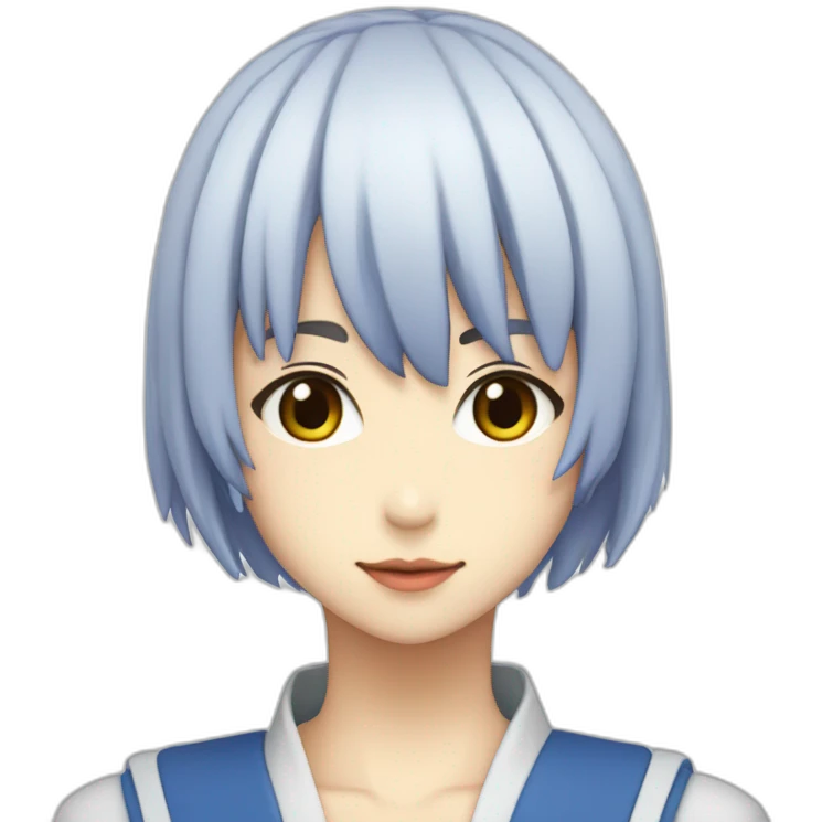 rei ayanami，full body，front view emoji
