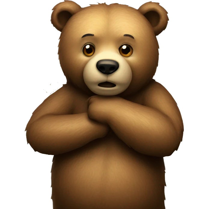 bear hugging oil emoji