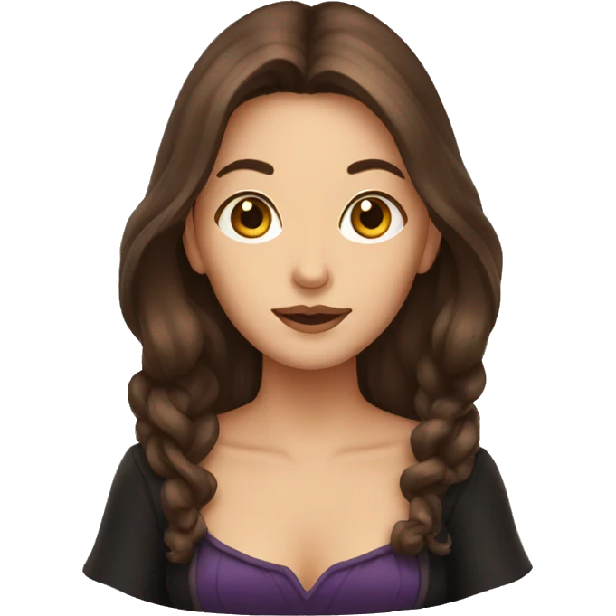 Witch with brown hair emoji