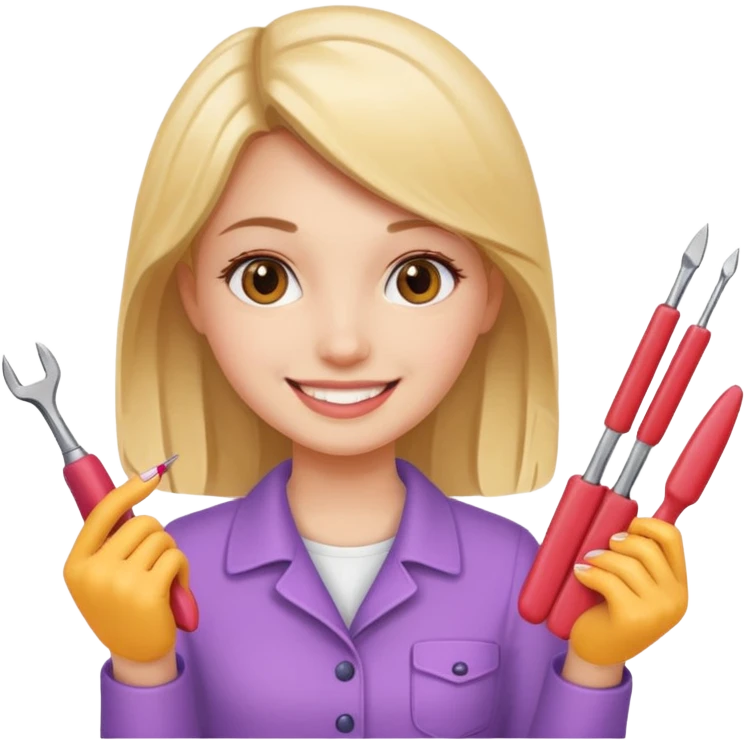 Girlwith nail tools  emoji