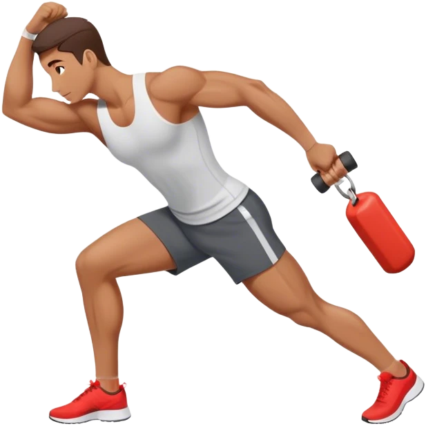 bodybuilder rotational-core exercise emoji