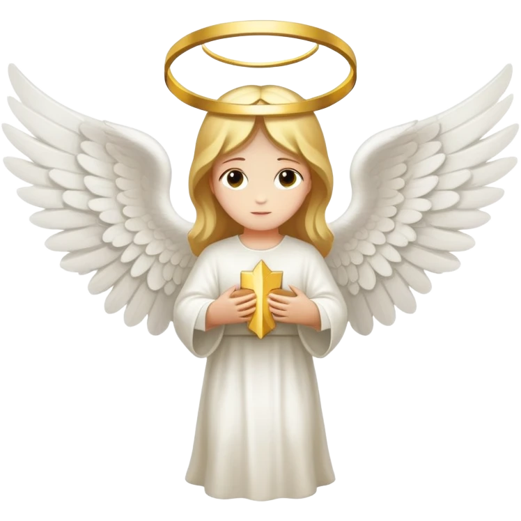 guardian angel with wings and halo from bible emoji