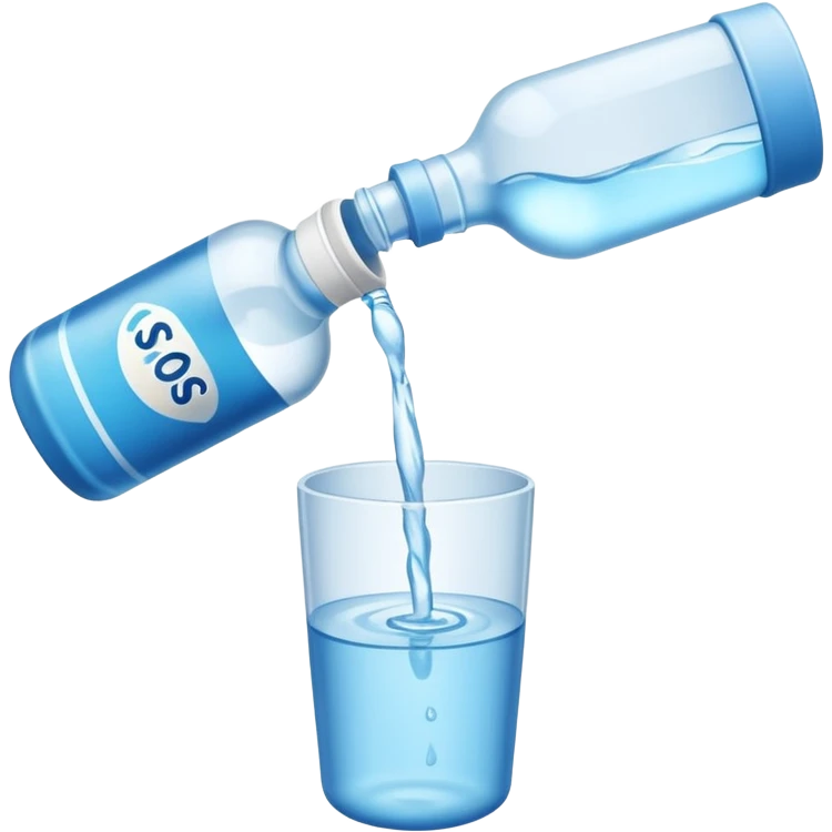 bottle of water pouring out NO GLAS! emoji