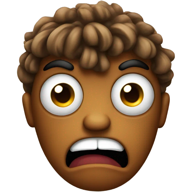 A poo with a angry face emoji