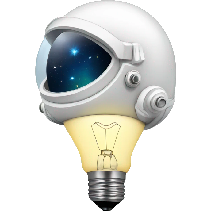 an astronaut lightbulb emoji
