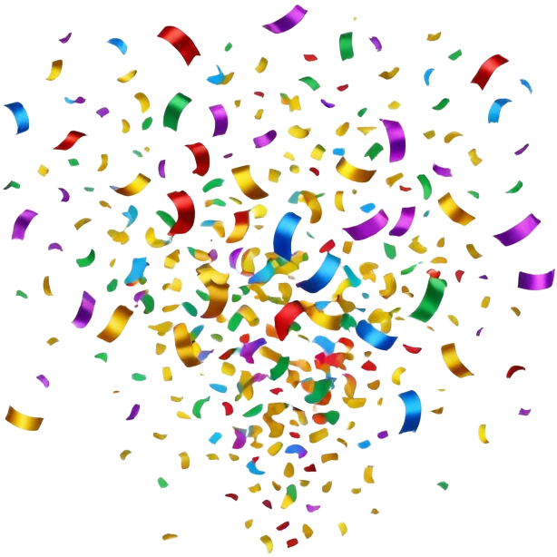 Confetti when user completes their streaming setup and starts streaming in real-time collaboration room emoji