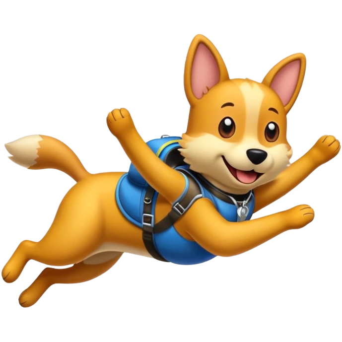 Catdog skydiving  emoji