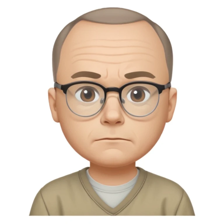 Carl from Sling Blade, neutral expression, full body, shown from sidee emoji