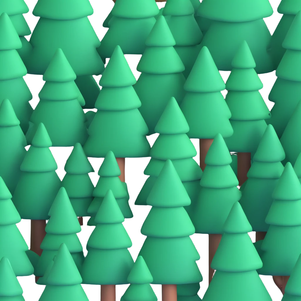 dense forest with pine trees emoji