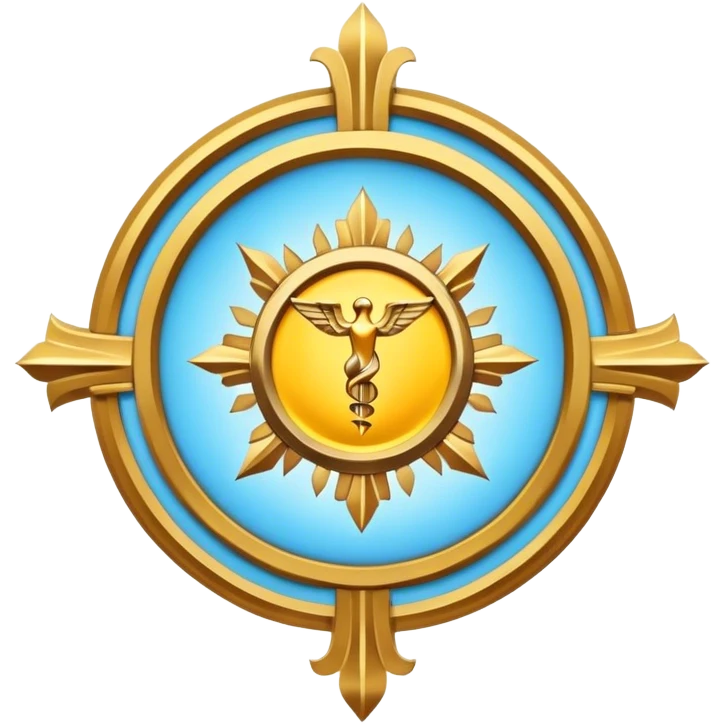 Apostle's emblem with a touch of light blue emoji
