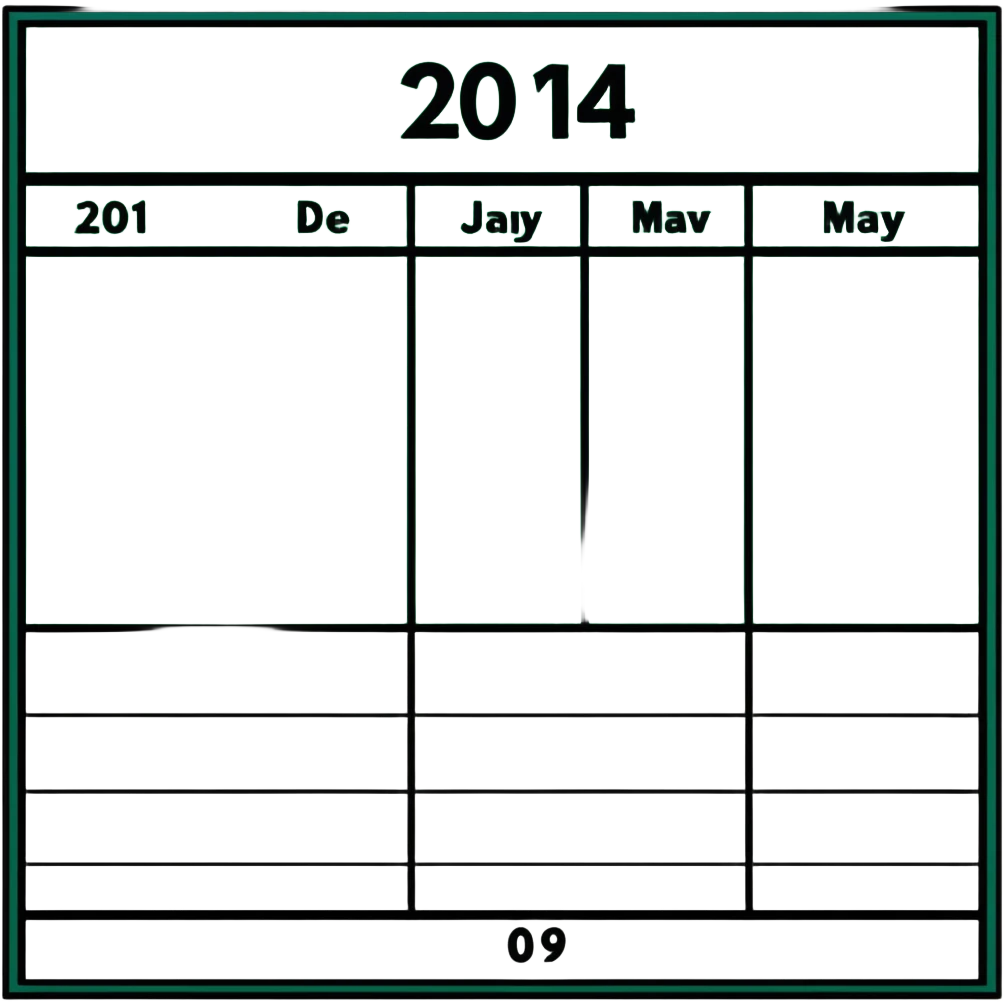 Geometric Maya style calendar - scheduling replies, strictly white and deep dark green only, angular sharp lines emoji