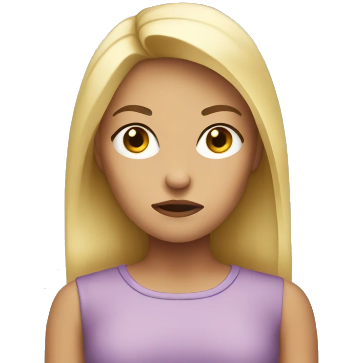Annoyed girl blonde  emoji