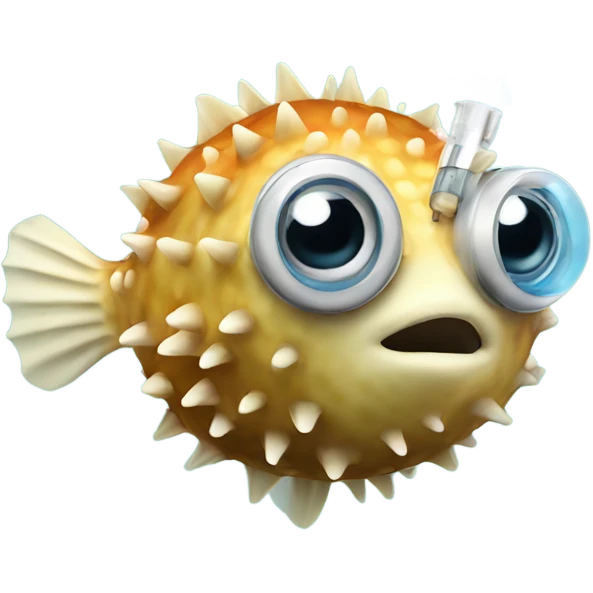 Puffer fish with a vape emoji