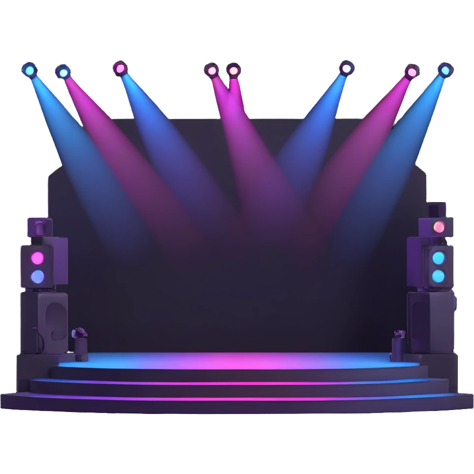concert stage with lights emoji