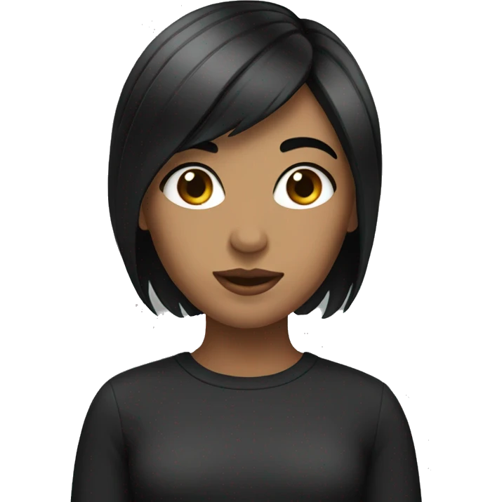 girl with black hair emoji