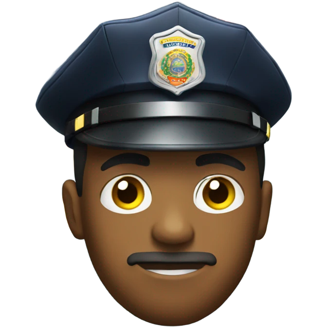 Cops looking at Christmas lights emoji
