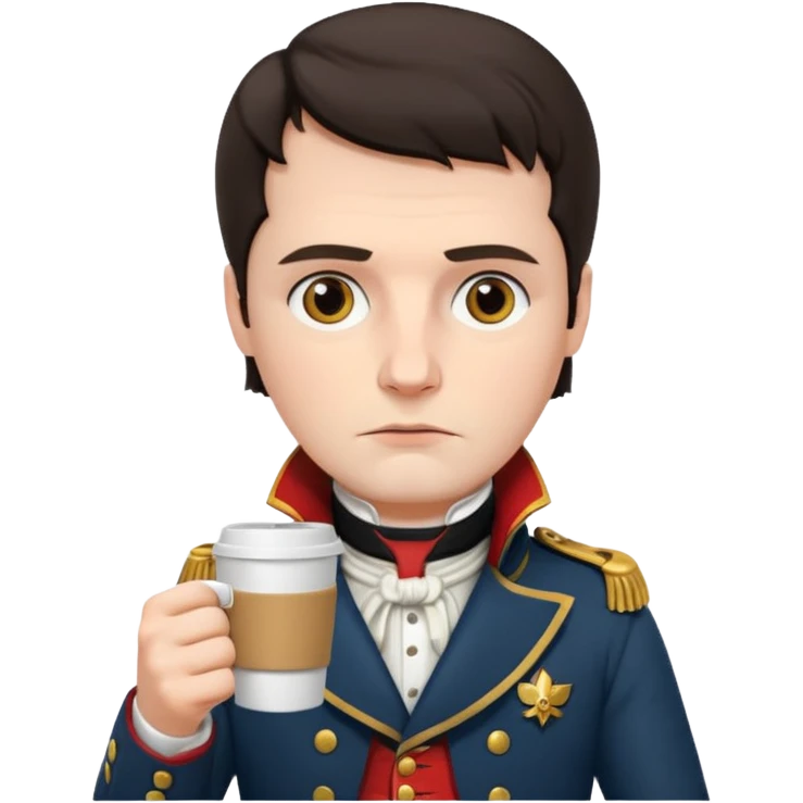 napoleon holding coffee cup emoji