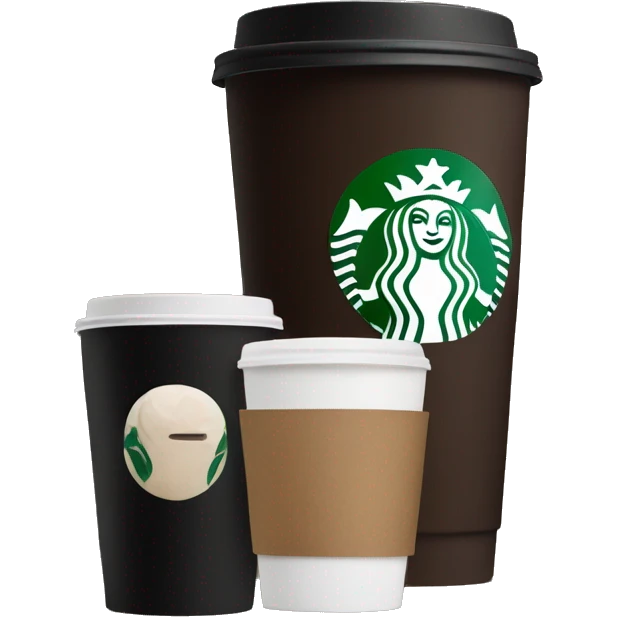 Starbucks coffee (black design) emoji