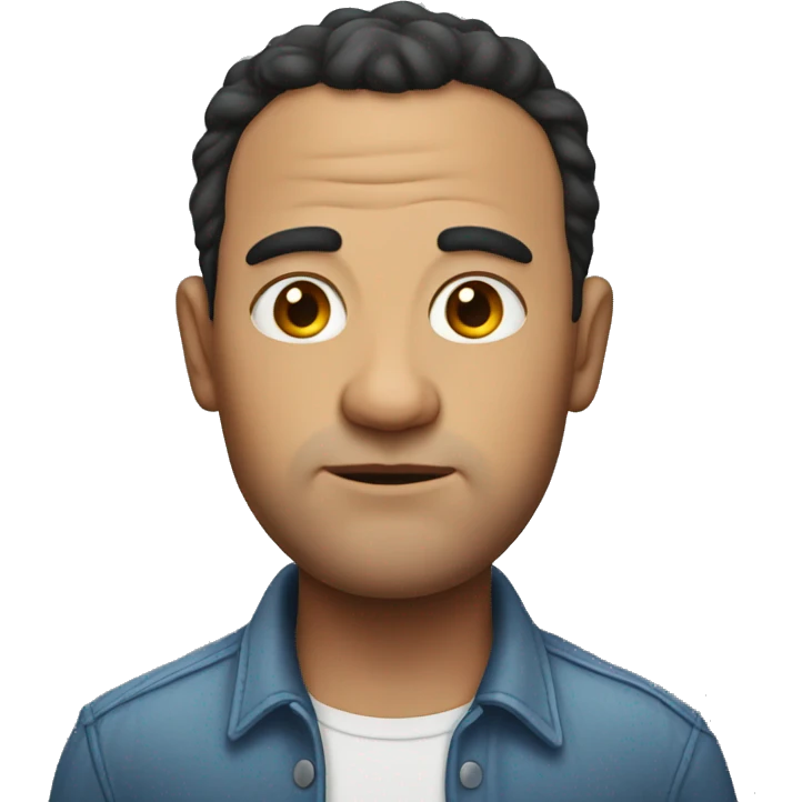 man with oversized forehead and much extra weight emoji