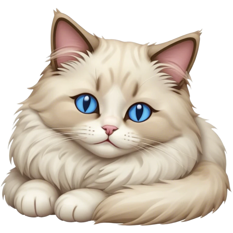 Ragdoll cat napping emoji