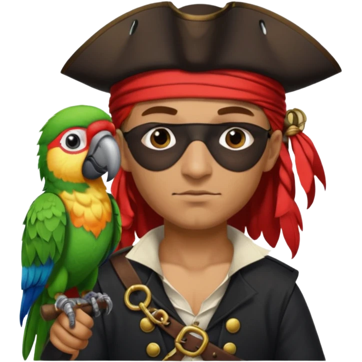 pirate and parrot emoji