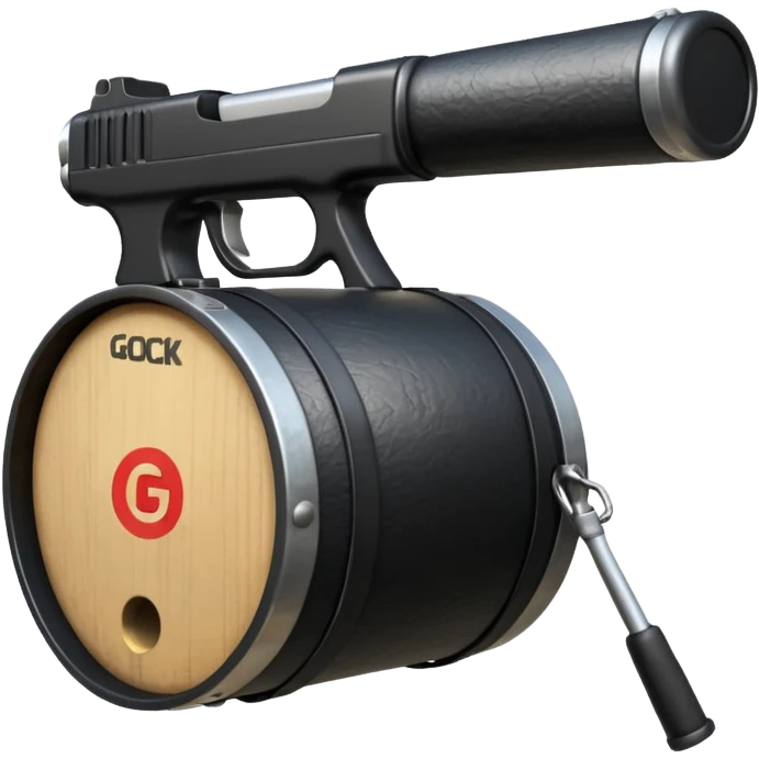 Glock with drum emoji