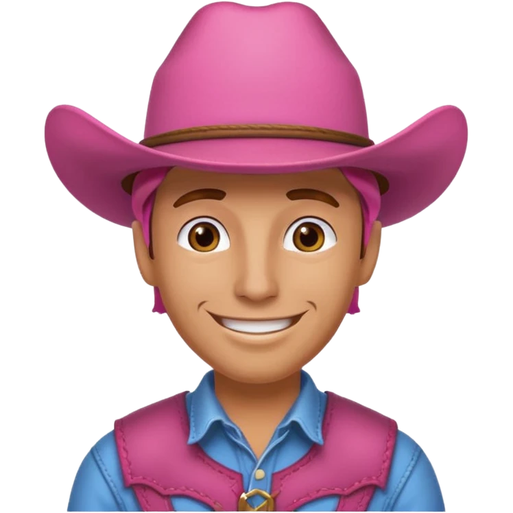 cowboy with pink hat emoji