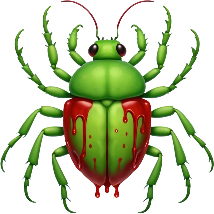 A green bloody bugger to be used an enemy fire in game play emoji