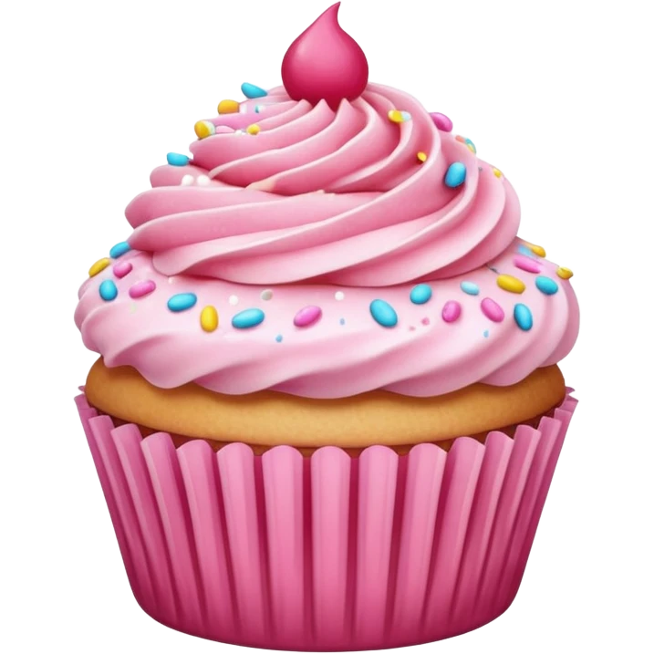 Cupcake with pink icing emoji