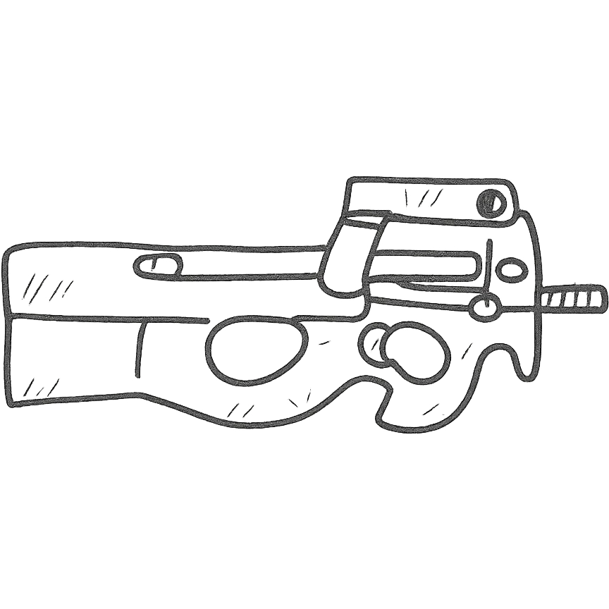 grey P90 weapon emoji